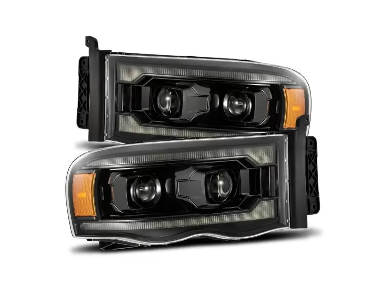 LUXX-Series LED Projector Headlights Alpha-Black Dodge Ram 2002-2005 AlphaRex - 880569
