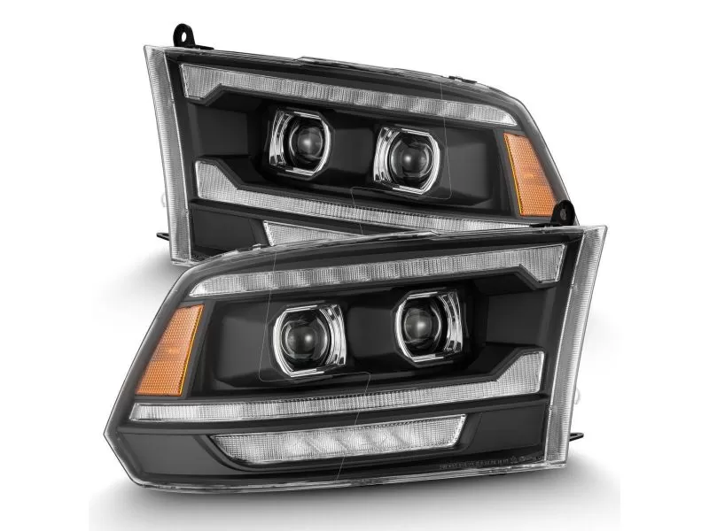 LUXX-Series LED Projector Headlights Black Dodge Ram 2009-2018 AlphaRex - 880558