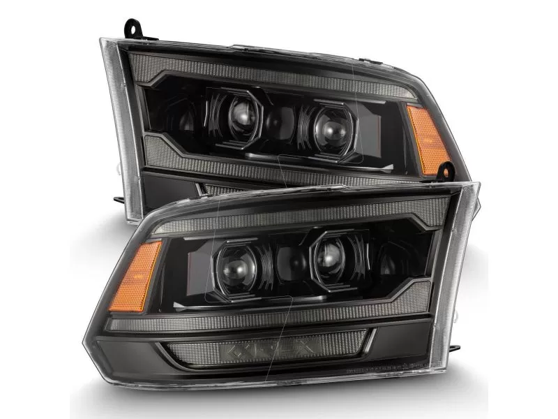 LUXX-Series LED Projector Headlights Alpha Black Dodge Ram 2009-2018 AlphaRex - 880560