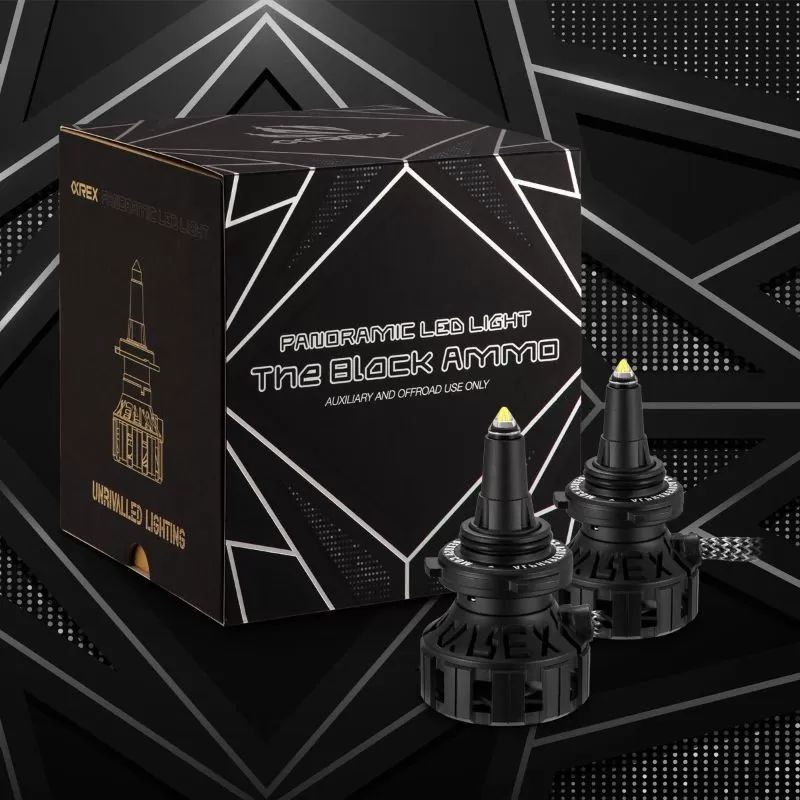 Black Ammo Panoramic LED Light Bulbs - H7 AlphaRex - 110007