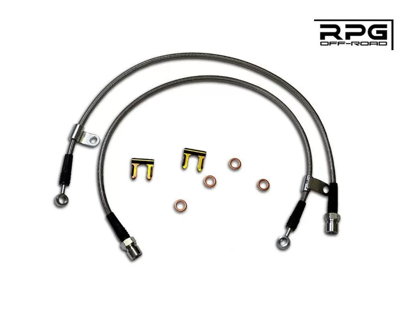 RPG Off-Road Stainless Steel Brake Lines +6" Extended Ford Raptor 2010-2023 - RBPA0039+6