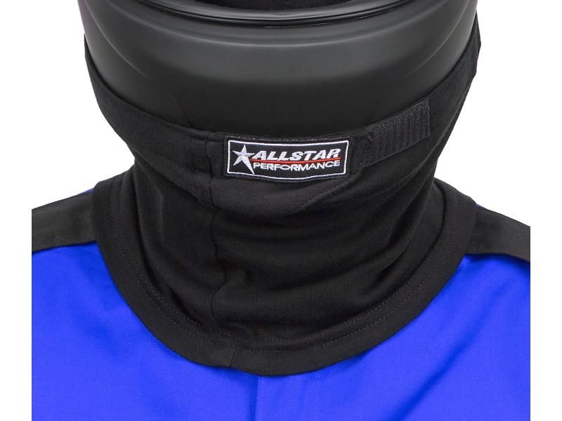 Allstar Performance Black SFI 3.3/5 Hook and Loop Attachment Triple Layer Fire Retardant Helmet Skirt - ALL929313