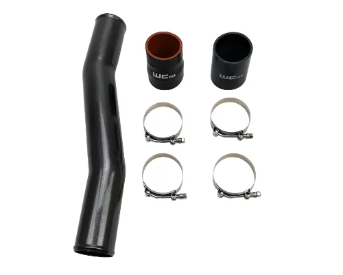 WCFab 2003-2007 5.9L Cummins Passenger Side 3 Inch Replacement Intercooler Pipe Gloss Black Single Stage Powder Coating - WCF100544-GB