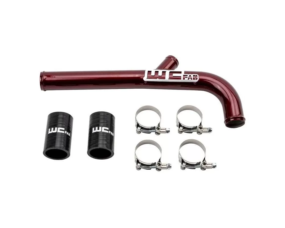 WCFab Upper Coolant Pipe for Dual Radiators Sparkle Granny Smith Cummins 6.7L 2013-2015 - WCF100867-SGS