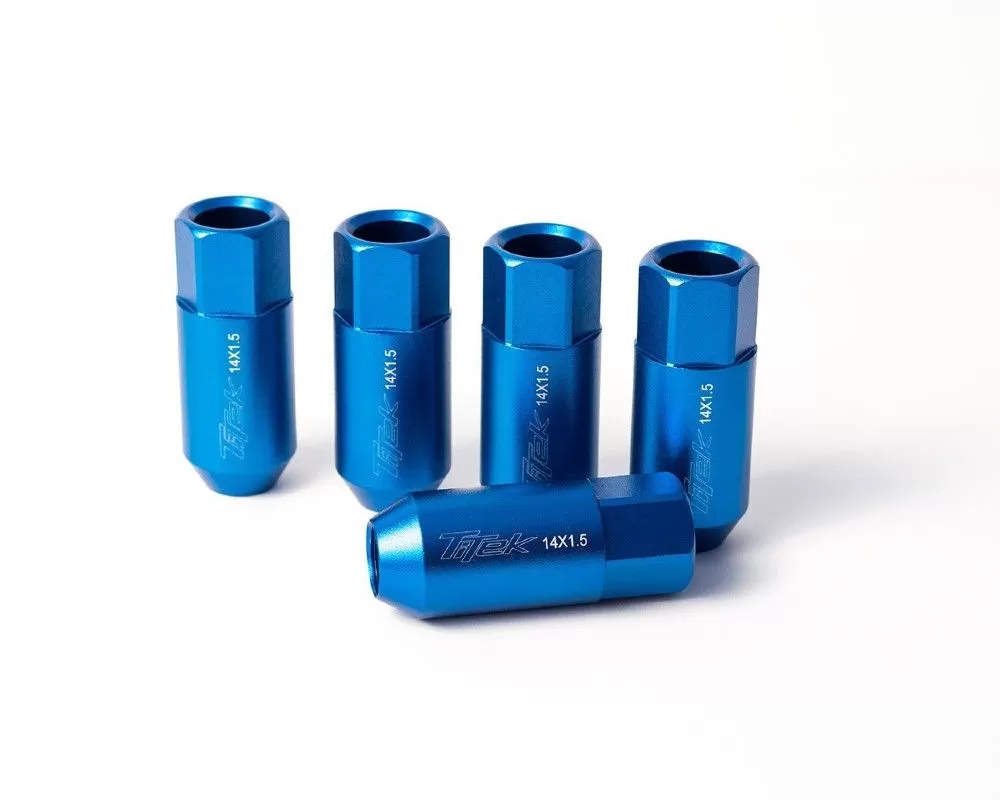 TiTek 4pc Blue Long M14 x 1.50 Speed Lug Nut - SLN-14150-BL