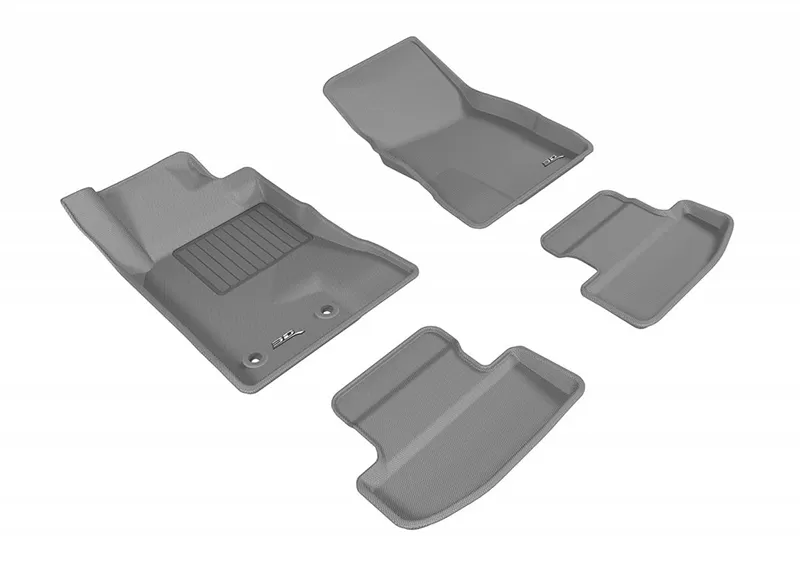 3D MAXpider Gray Kagu 1st & 2nd Row Floormats Ford Mustang 2015-2020 - L1FR08501501