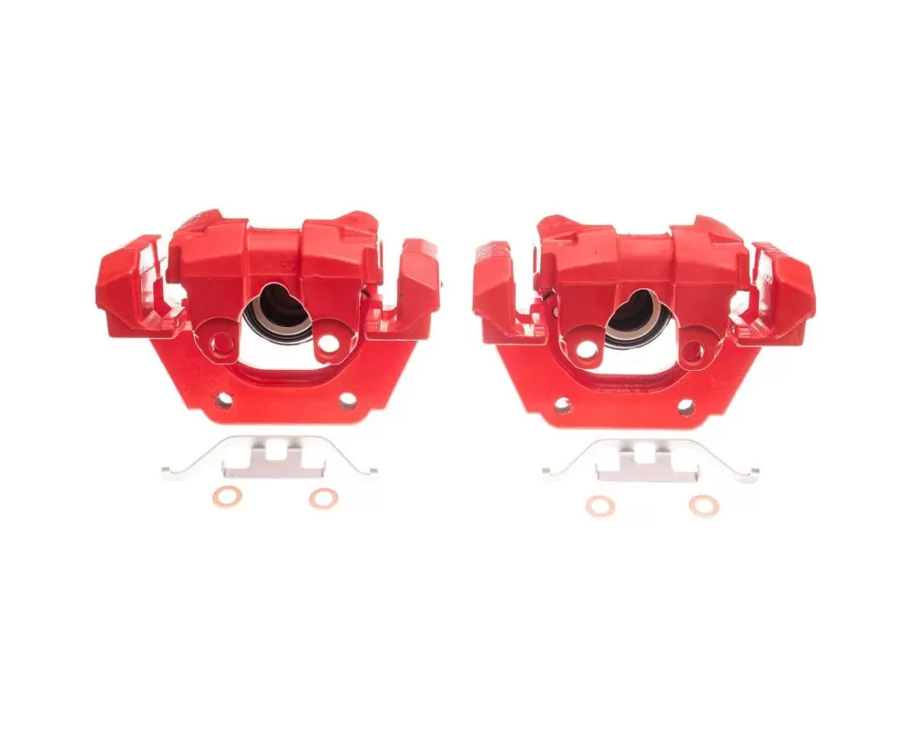 Power Stop Pair Rear Red Calipers BMW 550i GT 2010-2015 - S6110