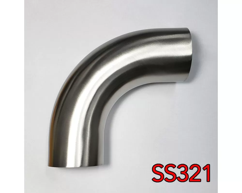 Stainless Bros 1.75" SS321 90 Degree Elbow - 1.5D / 2.625" CLR - 16GA / .065" - With Leg - 701-04556-4150