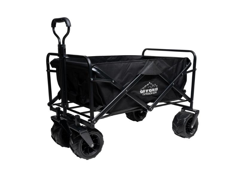 Offgrid Black Polyester Collapsible Heavy Duty Outdoor Wagon Cart - FC-100-BLK