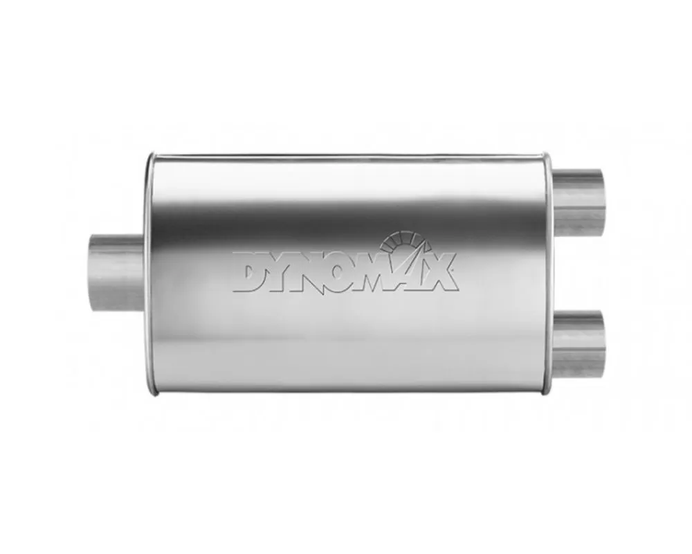 Dynomax 14" Body Center Inlet Dual Outlet Stainless Steel Ultra-Flo Muffler - 17519