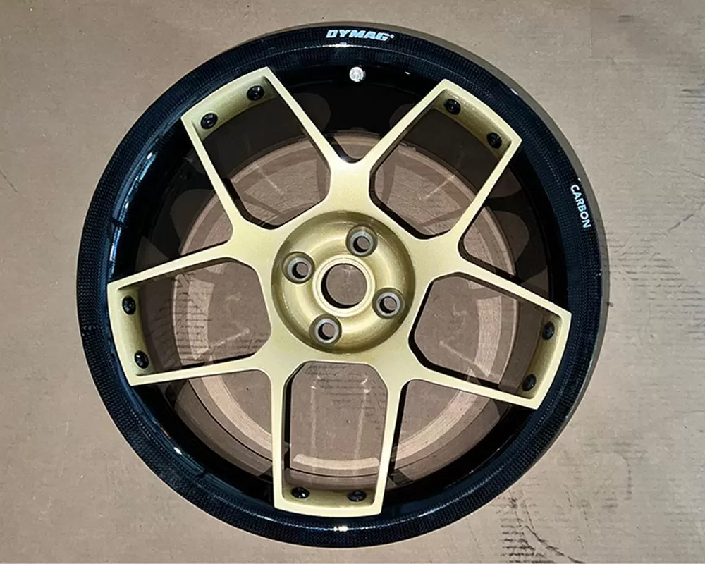 Dymag Carbon Fiber Magwell Wheel w/Gold Face 18.5x10 CLEARANCE - DYM-CFGLD-18510