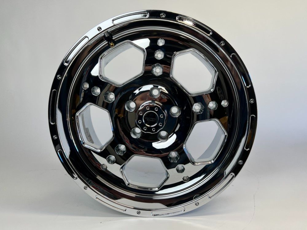 Liquid Metal Gatlin Wheel 18x9 5x127 10mm Chrome CLEARANCE - 49177-CL