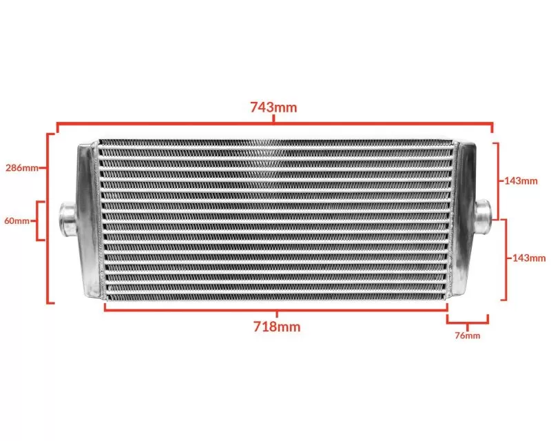 Greddy Universal Intercooler Spec Type-24, Mid 60mm Inlet|Outlet - 12001410
