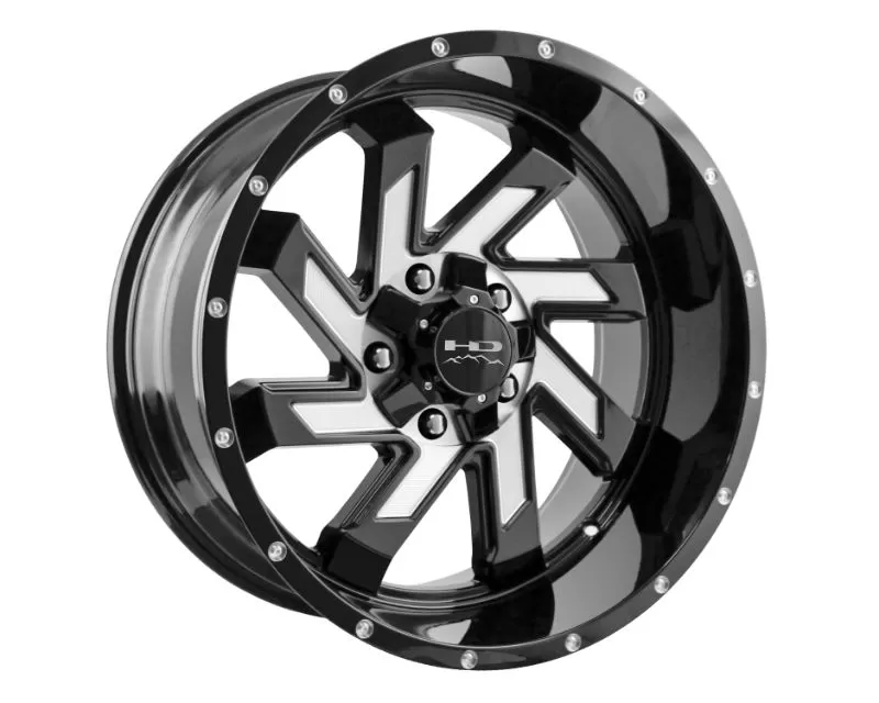 HD Off-Road SAW Wheel 20x10 5x127|5x139.7 -25mm Gloss Black Milled Face - SA201056-25MF