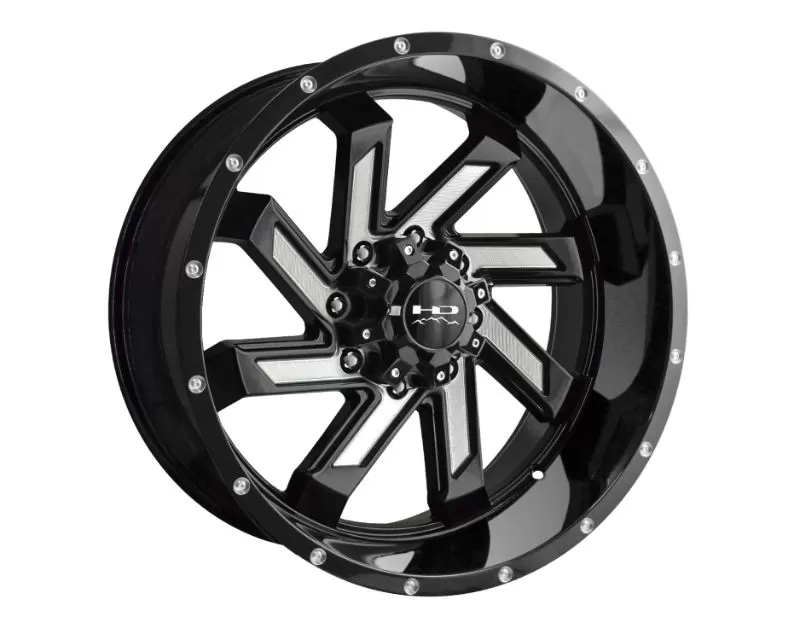 HD Off-Road SAW Wheel 22x10 8x180 -10mm Gloss Black Milled Face - SA221080-10MF