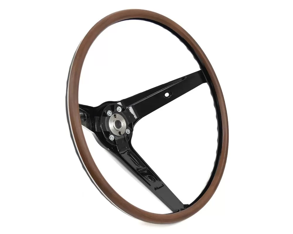 ACP Steering Wheel Rim Blow 3-Spoke Deluxe Woodgrain w/o Horn Switch Ford | Mercury 1969 - FM-ES008M