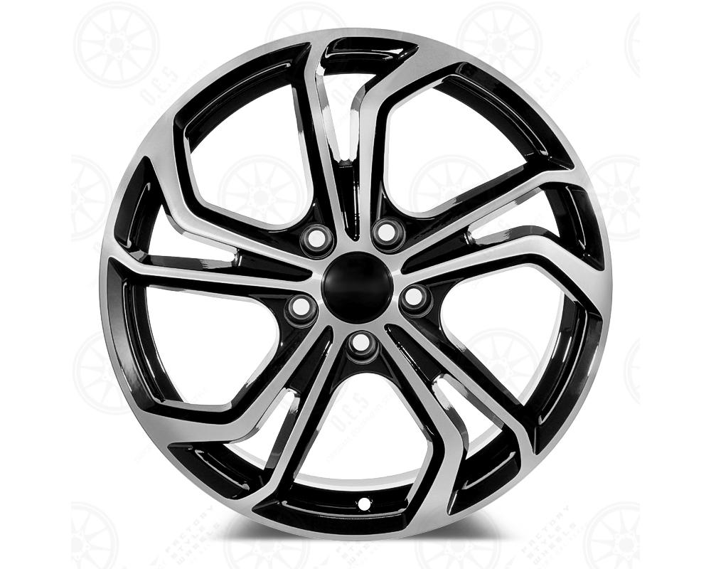 OE 2020 Golf R Style - RA66 Wheel 18x8 5x112 45mm Machined Face/Black Outline - RA66188043+45