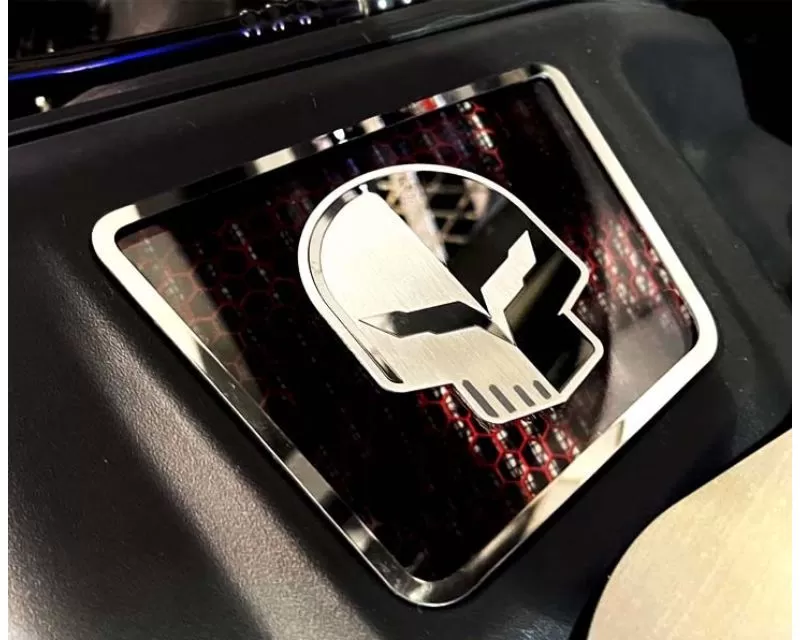American Car Craft Stainless Jake Skull Logo Dress Up Air Intake Chevrolet Corvette Stingray C7 2014-2019 - ACC-053121