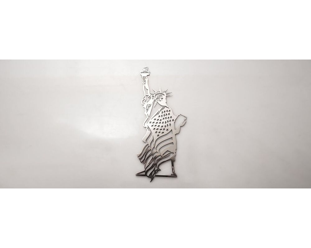 American Car Craft 1-Piece Stainless Steel Polished Emblem "Lady Liberty" Statue of Liberty - ACC-142103