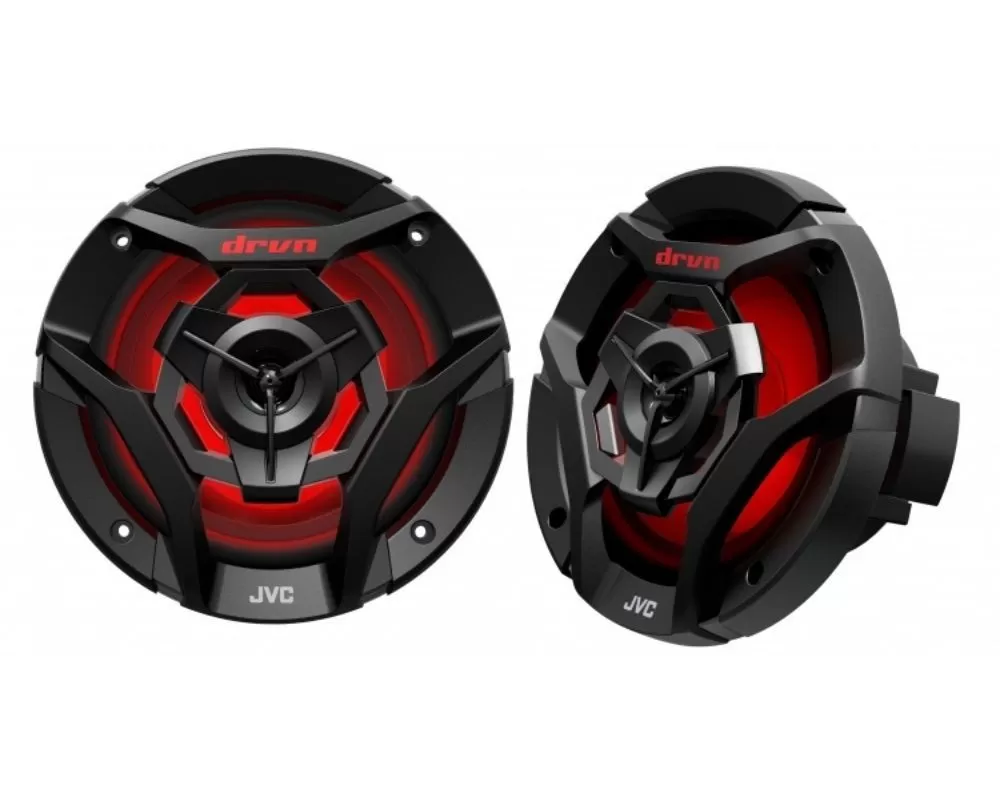 JVC 21-color LED Illumination 6.5inch 2-Way Coaxial Speakers (Black) w/ A2 Warranty - CS-DR620MBL