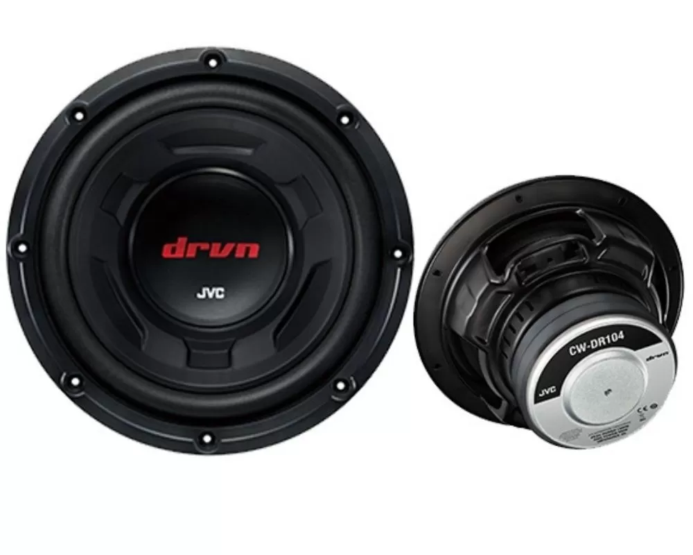 JVC 10" DRVN series Subwoofers 1300 watts power (300 watts RMS) w/ A2 Warranty - CW-DR104