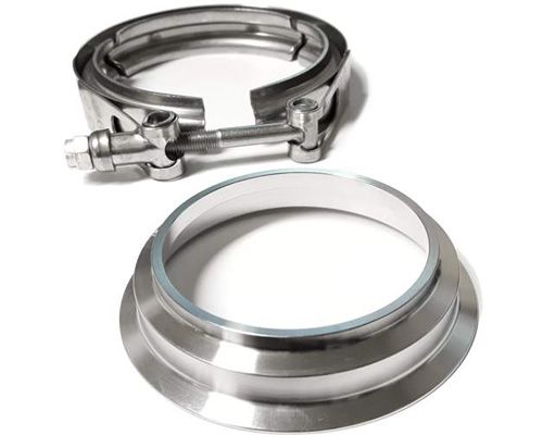 ATP Turbo 3" Stainless Downpipe 4.21 Marmon Flange/Clamp Borg Warner S SX SX-E Turbos S200 S300 S200SX S300SXE - CLC-CLA-055