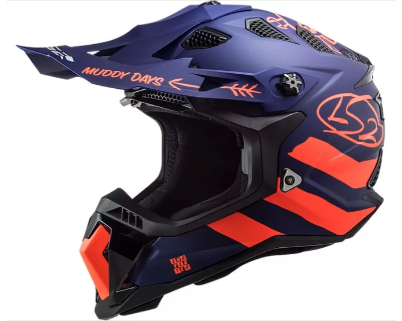 LS2 Helmet Subverter Evo Cargo Blue|Orange 2021 - 700-114X