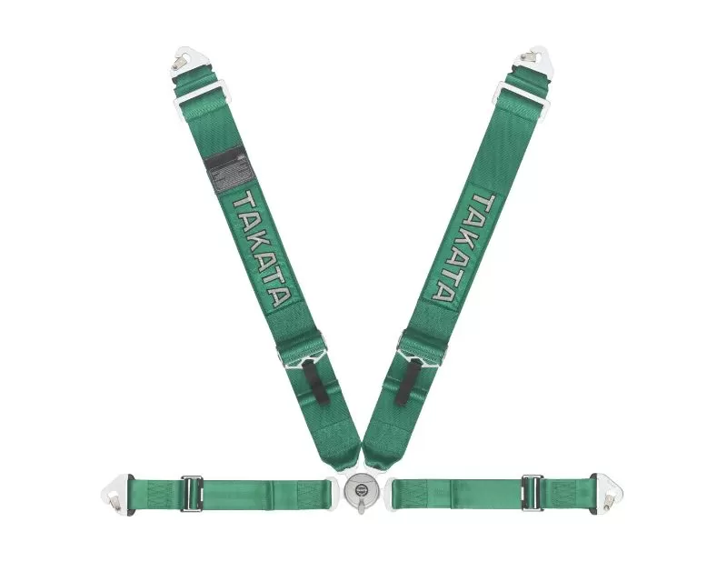 Takata Race 4 4-Point Snap-On Racing Harness Green - T 71000-H2