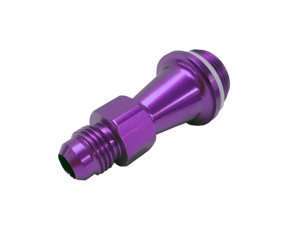 Pro Form -6AN Male - 7/8 inch -20 Male Purple Anodized Extended Length Style Fuel Bowl Inlet Fitting - 67241
