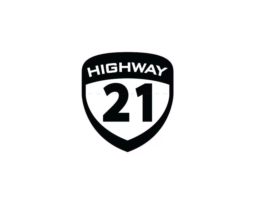 Highway 21 3.75"x4.125" Shield Die Cut Sticker 50pcs. - 489-9001