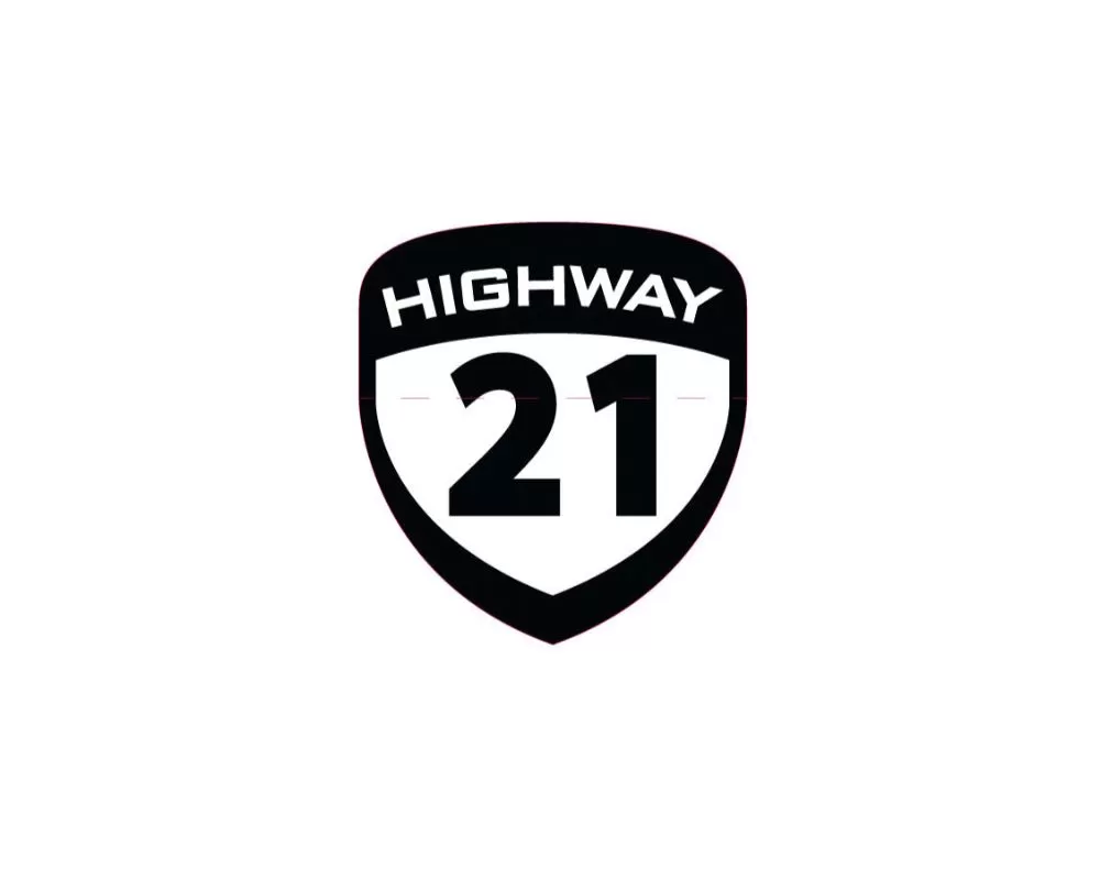 Highway 21 2.25"x2.5" Shield Die Cut Sticker Small 50pcs. - 489-9002