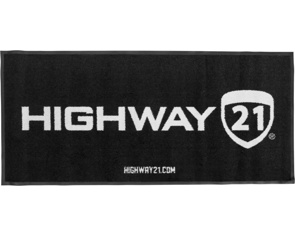 Highway 21 73"x33" Floor Rug Black/White - HIGHWAY21 RUG