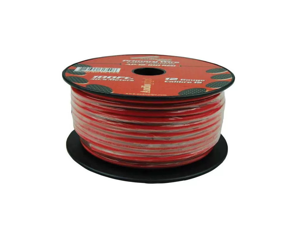 Audiopipe 12 Gauge 100Ft Primary Wire Red - AP12100RD
