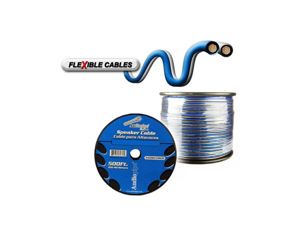 Audiopipe 12 Gauge Flexible Speaker Cable 500Ft - CABLE12BLS500