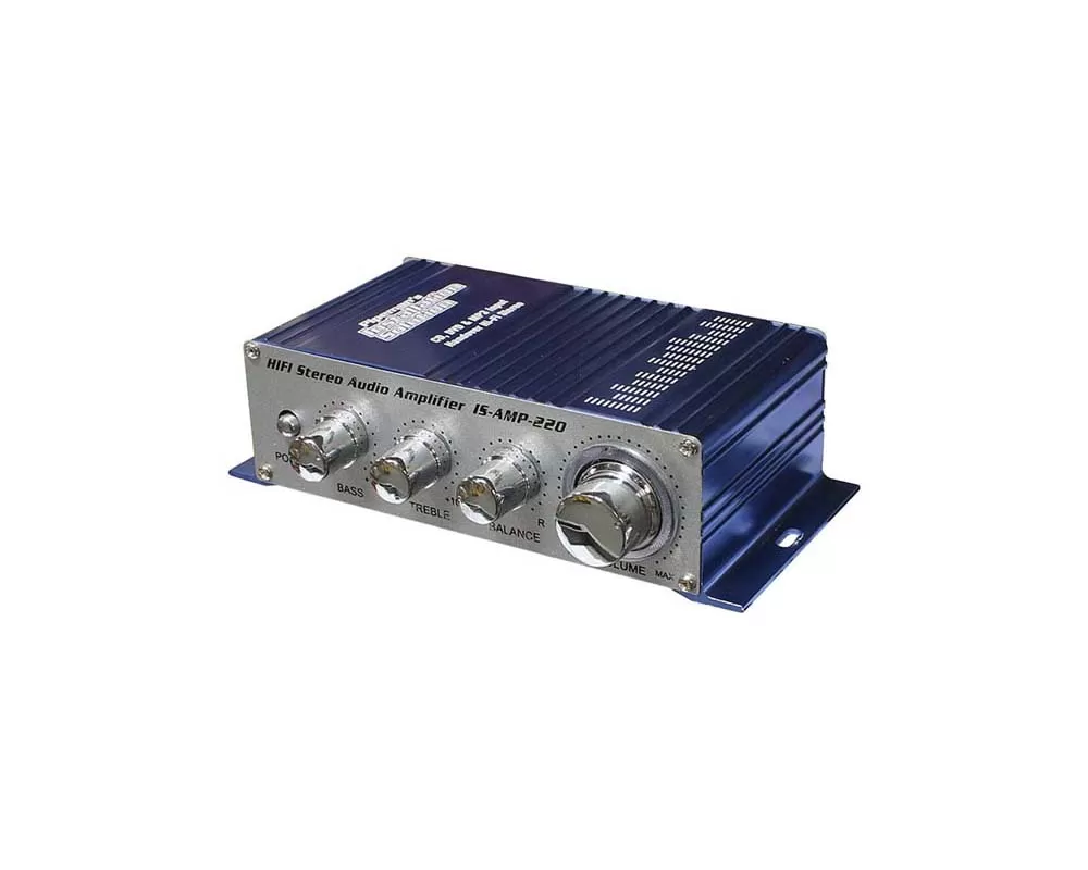 Audiopipe Installation Solutions Mini Stereo Amplifier With 3.5 Aux Input - ISAMP220