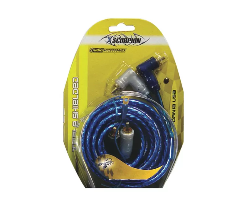 Xscorpion Rca Cable 1.5' Blue Triple Shielded W/Remote Wire - 1.5TR