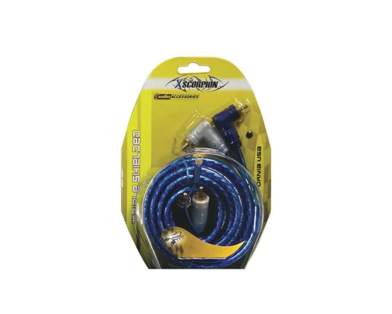 Xscorpion Rca Cable 12' Blue Triple Shielded W/Remote Wire - 12TR