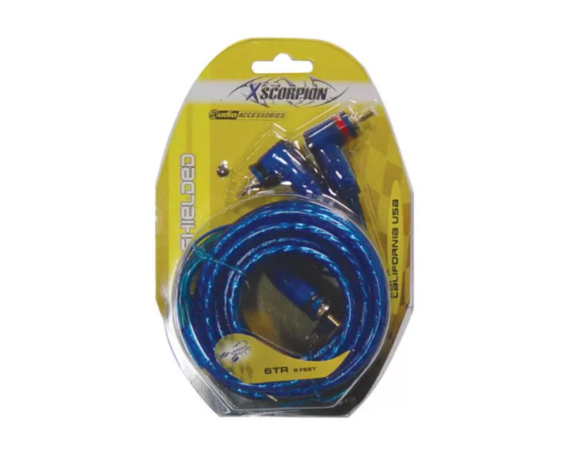 Xscorpion Rca Cable 6' Blue Triple Shielded W/Remote Wire - 6TR