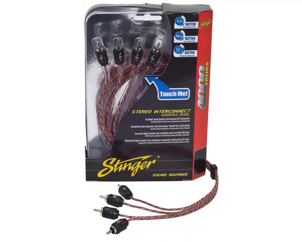 Stinger 17Ft 4000 Series 4 Channel RCA's Directional Twisted - SI4417