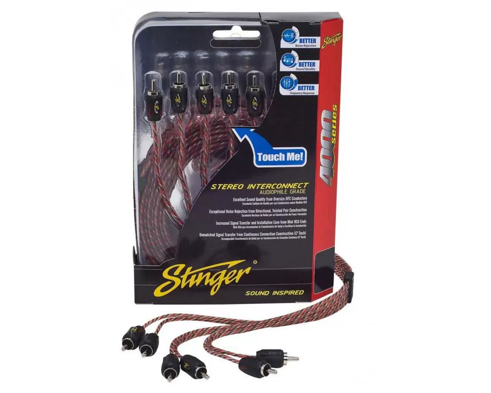 Stinger 17Ft 4000 Series 6 Channel RCA's Directional Twisted - SI4617