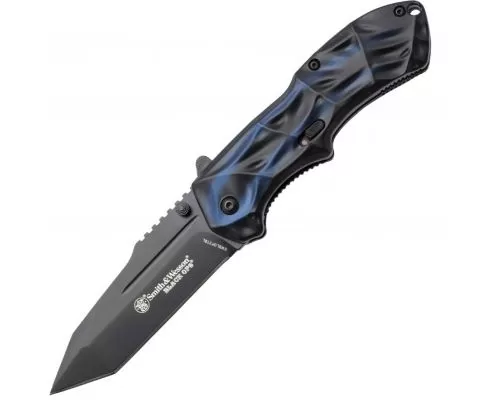 BTI Tools 3.4" Black Ops Assisted Opening Liner Lock Folding Knife Partially Serrated - SWBLOP3TBLS