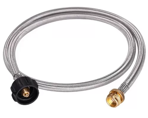 ORIS Portable Grill Propane Adapter Hose 1 lb to 20 lb Converter SS Braided Line - OR-SS-AD