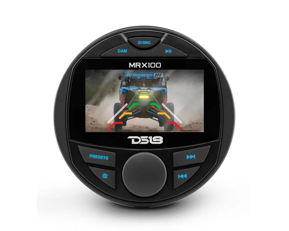 DS18 4x50 Watts Max Video TFT LCD Screen | Bluetooth | 2 Zones | 4 Volts Output | BT Marine Head Unit - MRX100