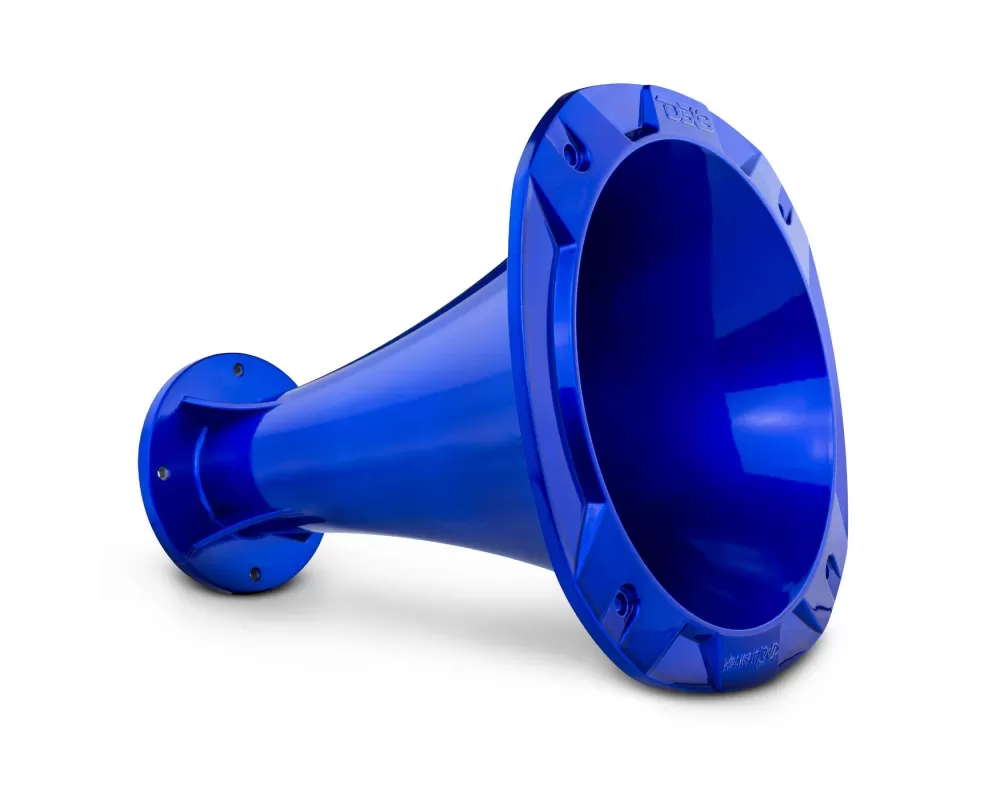 DS18 Chrome Blue PRO Bolt On 2 Inch 27 Degrees 10.84 Inch Depth Plastic Horn - PRO-HP202/CBL