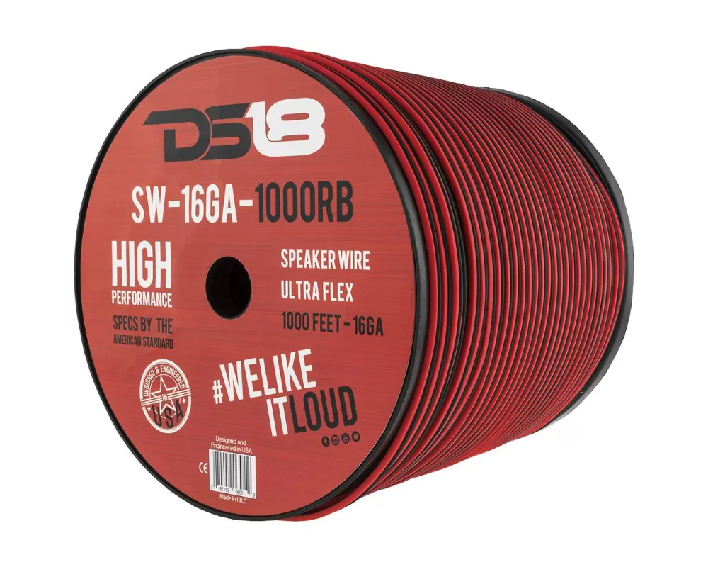 DS18 1000 Feet 16-GA Speaker Wire - SW-16GA-1000RB