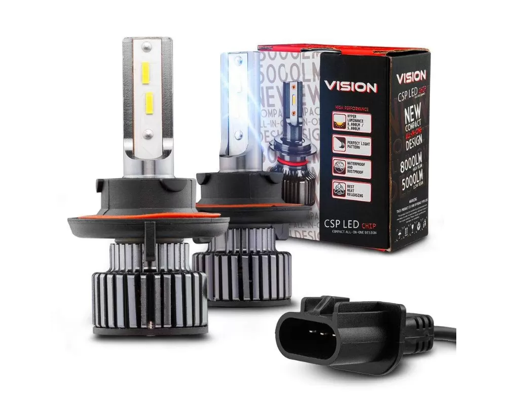 DS18 6000/White 50 Watts Vision H13 High/Low CSP LED Conversion Kit - VIXH13