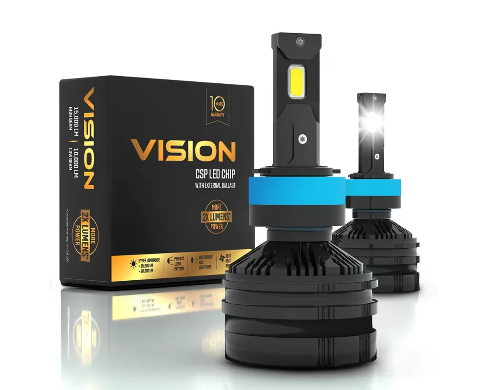 DS18 6000/White 100 Watts Vision H11 CSP LED Conversion Kit - VTLH11