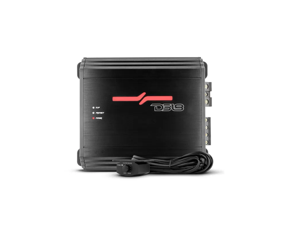 DS18 500 Watts RMS ZR Class D 1-Channel Monoblock Car Amplifier - ZR500.1D