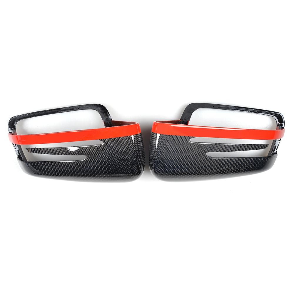 VR Aero Carbon Fiber Mirror Cap with Red Trim Mercedes W204 W212 W218 W176 W207 - VR-BENZ-605