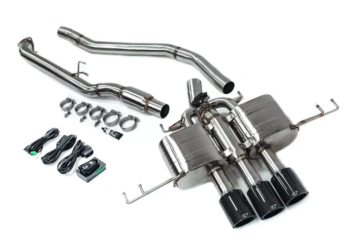 VRP Honda Civic Type R Stainless Valvetronic Exhaust System with Carbon Tips - VR-FK8-170S